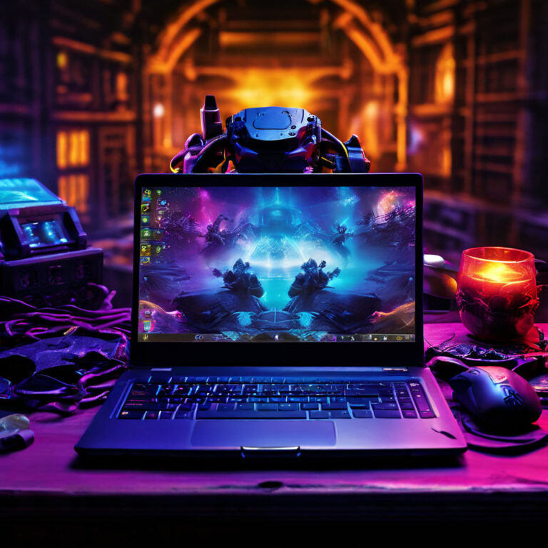 a-comprehensive-guide-cover-bursting-with-color-featuring-a-high-end-gaming-laptop-with-a-glowing-1-1